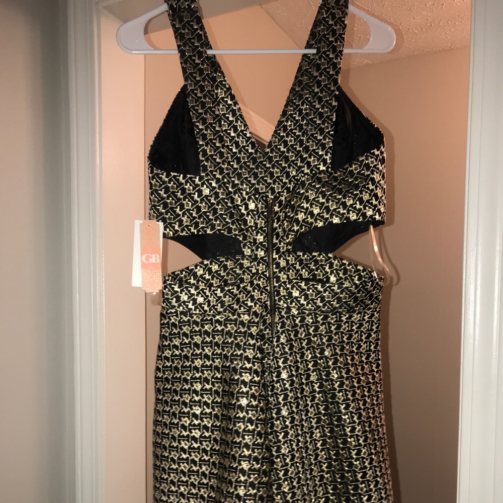 Gold and Black metallic dress